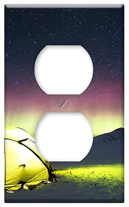 Switch Plate Outlet Cover - Auroras Camp Tent Adventure Fire Holiday Nature