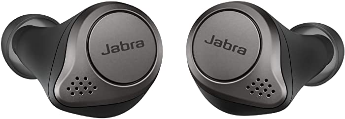 Jabra Elite 75t Earbuds – True Wireless Earbuds with Charging Case, Titanium Black – Active Noise Cancelling Bluetooth Earbuds with a Comfortable, Secure Fit, Long Battery Life, Great Sound