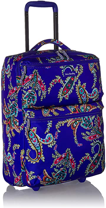 Vera Bradley Women's Lighten Up Small Softside Foldable Rolling Suitcase Luggage, Paisley Swirls