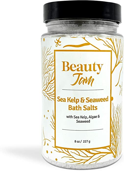 Beauty Jam Sea Kelp and Seaweed Bath Salts cucumber melon, 8 Ounce