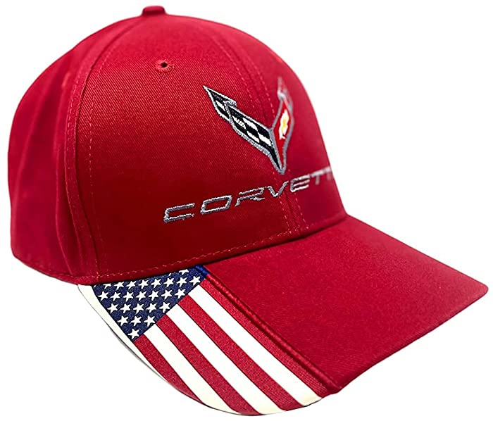 C8 Corvette Next Generation Stars & Stripes American Patriot Hat (Red)