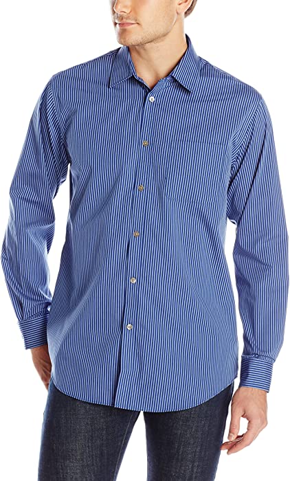 Van Heusen Men's Long Sleeve Ultimate Grid Traveler Button Up Shirt