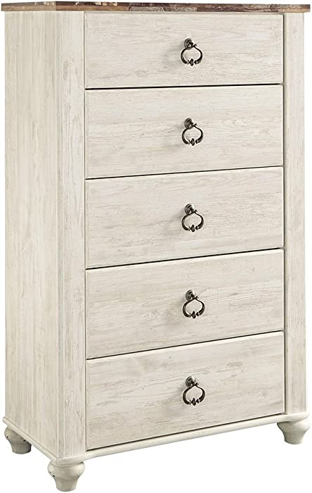 Ashley Furniture Signature Design - Willowton Chest of Drawers - Contemporary Dresser - Two-tone