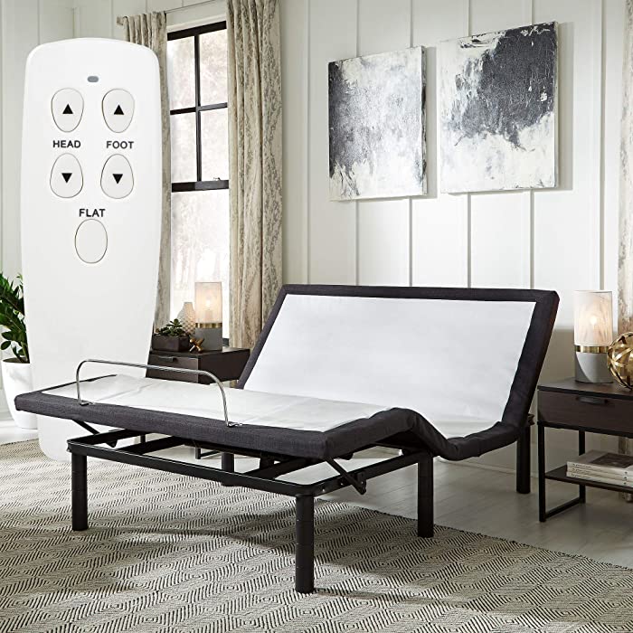Blissful Nights e3 Queen Adjustable Bed Base with Wireless Remote Head and Foot Incline and No Tools Required Assembly