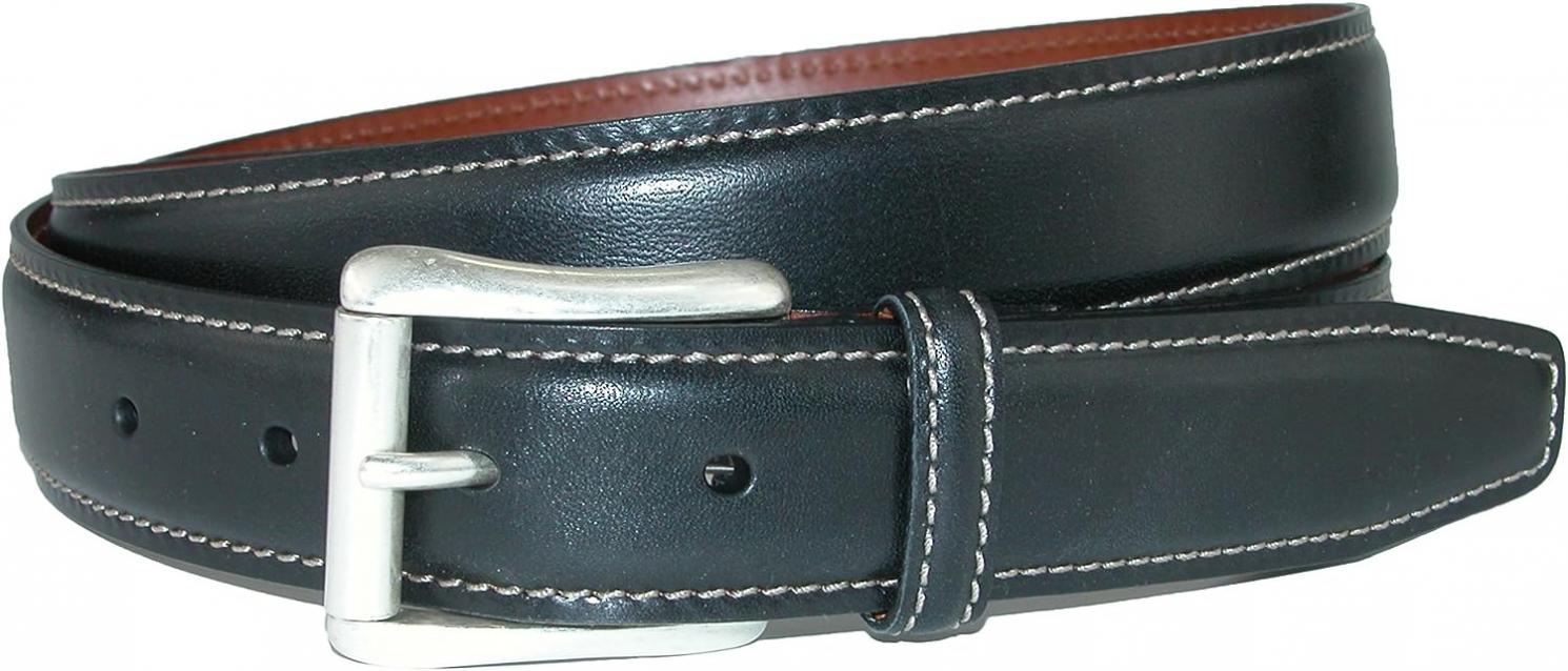 CrookhornDavis Dress Belt for Men, Calfskin Leather Accessories - (Ciga Sport)