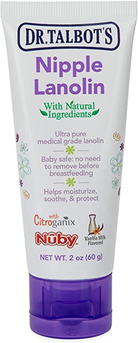 Dr. Talbot's Naturally Inspired Nipple Lanolin to Moisturize, Soothe & Protect, Ultra Pure Medical Grade, Baby Safe