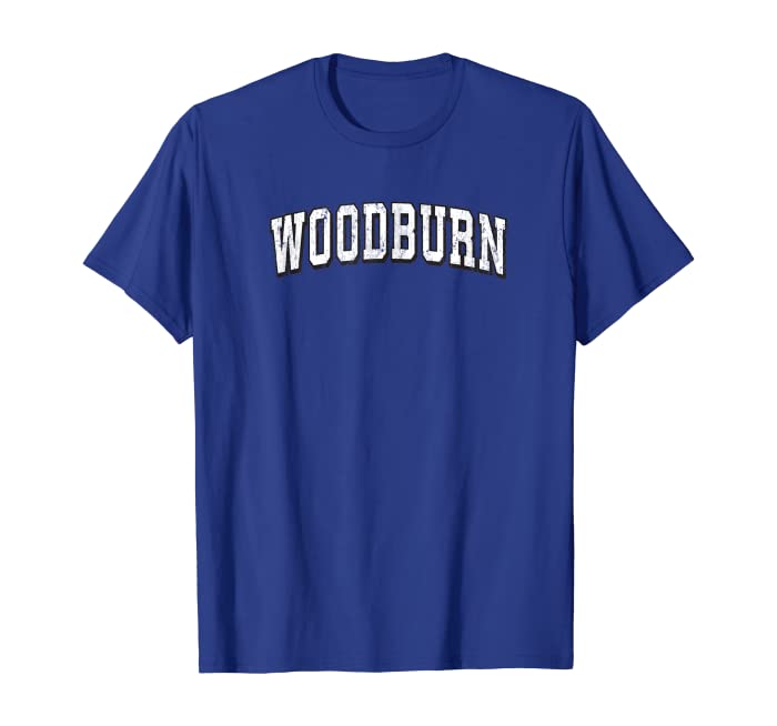 Woodburn Oregon Vintage Athletic Sports B&W Print T-Shirt