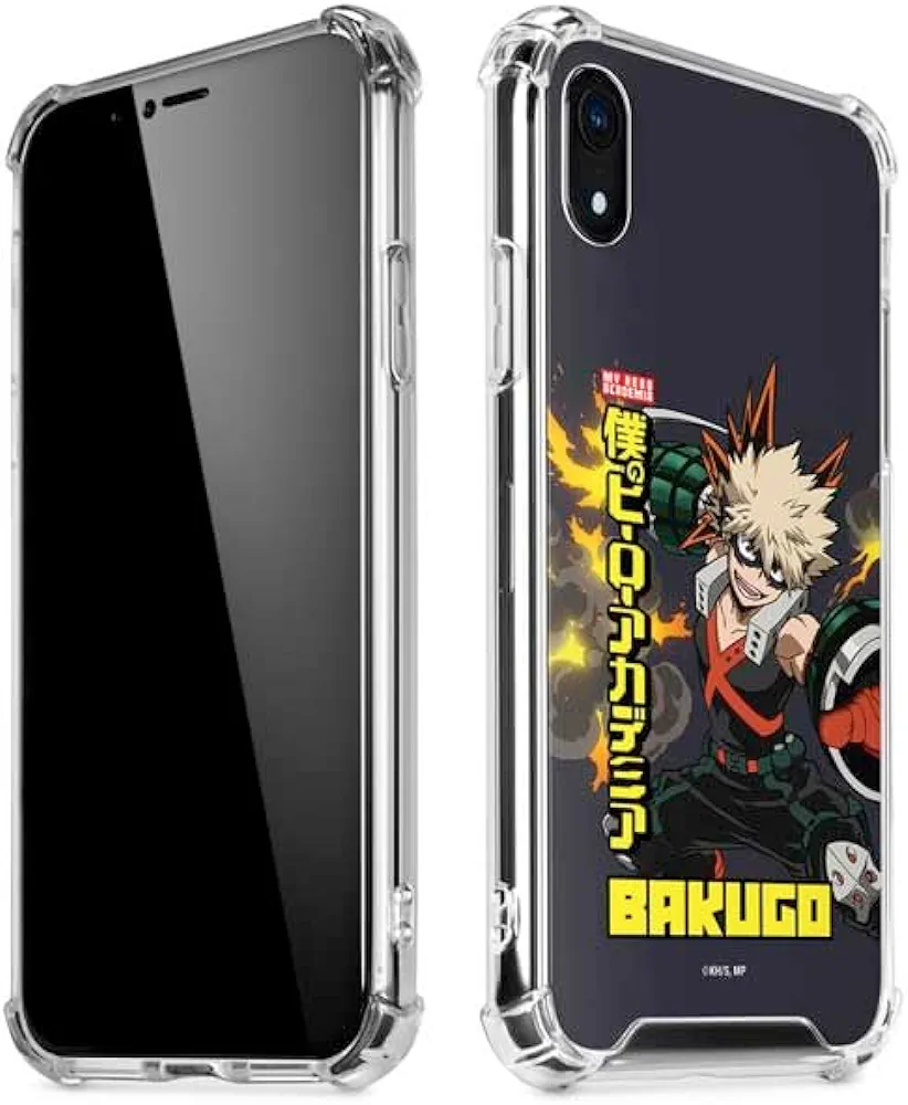 Skinit Clear Phone Case Compatible with iPhone XR - Officially Licensed My Hero Academia Katsuki Bakugo Design