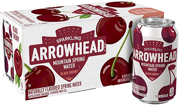 Arrowhead Sparkling Water, Black Cherry, 12 Fl Oz (pack of 8)