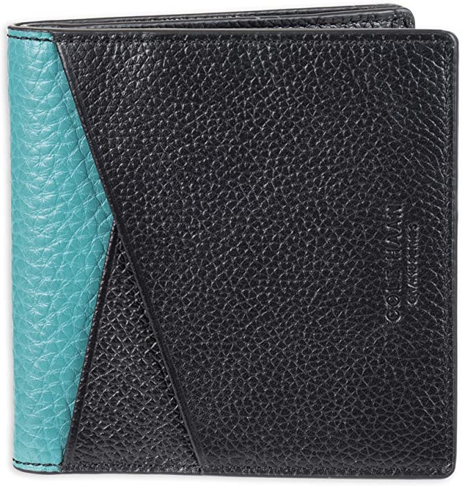 Cole Haan Men's Grand Series Color Block Leather Duofold Card Case Wallet
