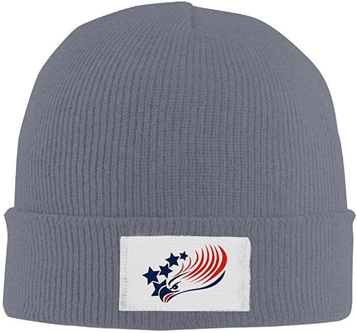 Sports Unisex Bald Eagle American Flag Logo Cap Knit Hats