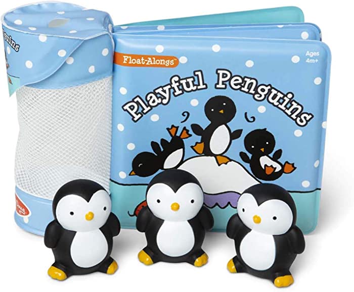Melissa & Doug Childrenââ‚¬s Book - Float-Alongs: Playful Penguins (Bath Book + 3 Floating Penguin Toys)