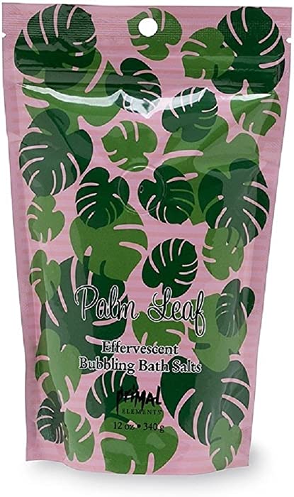 Primal Elements Palm Leaf Bubbling Bath Salts, 12 Ounce