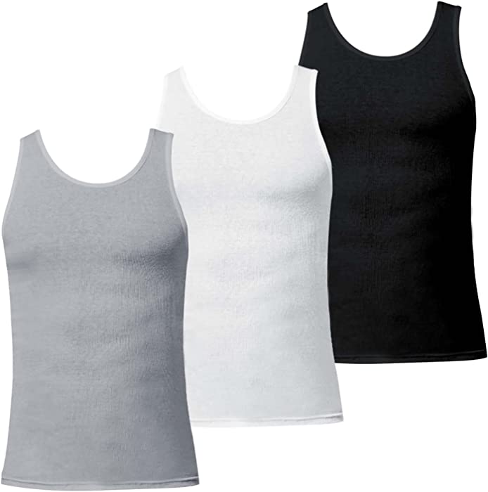 Eddie Bauer Men’s Classic Casual Basic Cotton 6" Tank Top Sleeveless T-Shirt Perfect for Athletic Lightweight Workout, 3-Pack