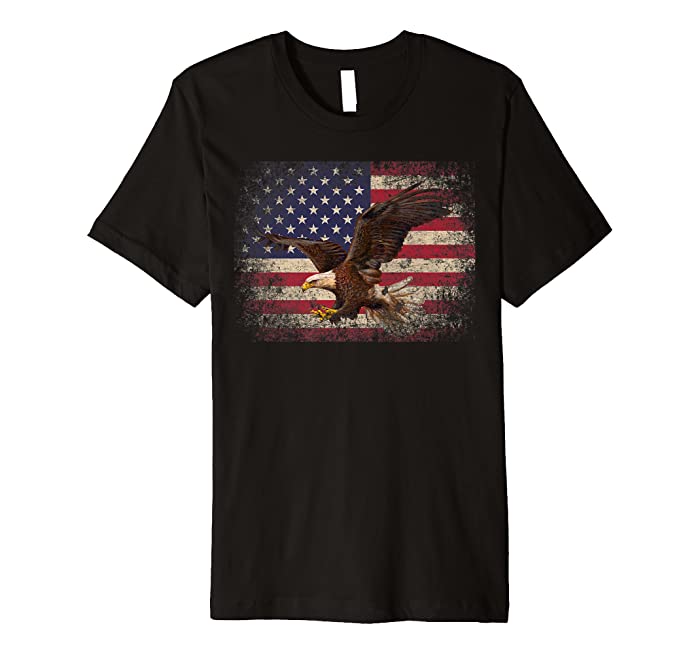 Bald Eagle 4th of July Christmas Gift American Flag Country Premium T-Shirt