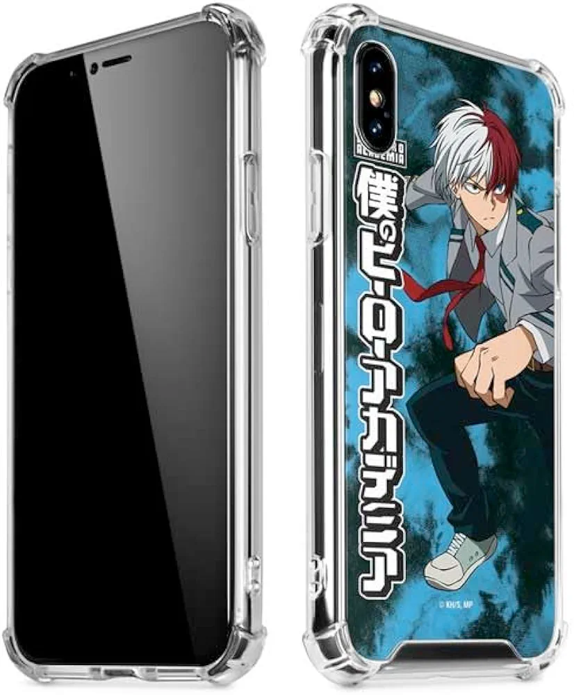 Skinit Clear Phone Case Compatible with iPhone X/XS - Officially Licensed My Hero Academia Shoto Todoroki Uniform Design
