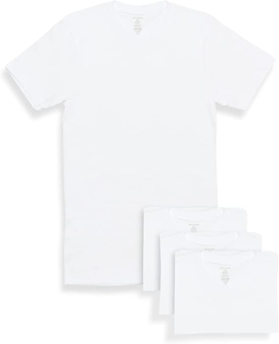 Van Heusen Men’s Undershirts – Soft Breathable Crew Neck T-Shirts (4 Pack)