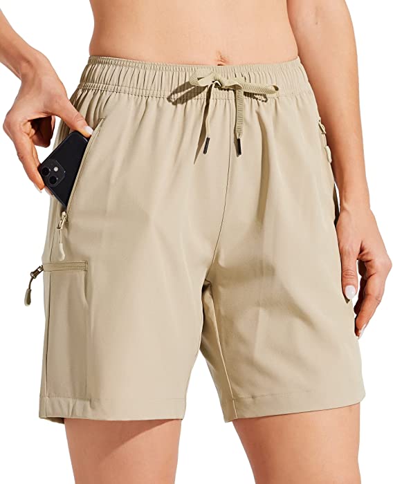 Willit Women's Hiking Cargo Shorts Quick Dry Golf Active Athletic Shorts 7" Lightweight Running Summer Shorts with Pockets
