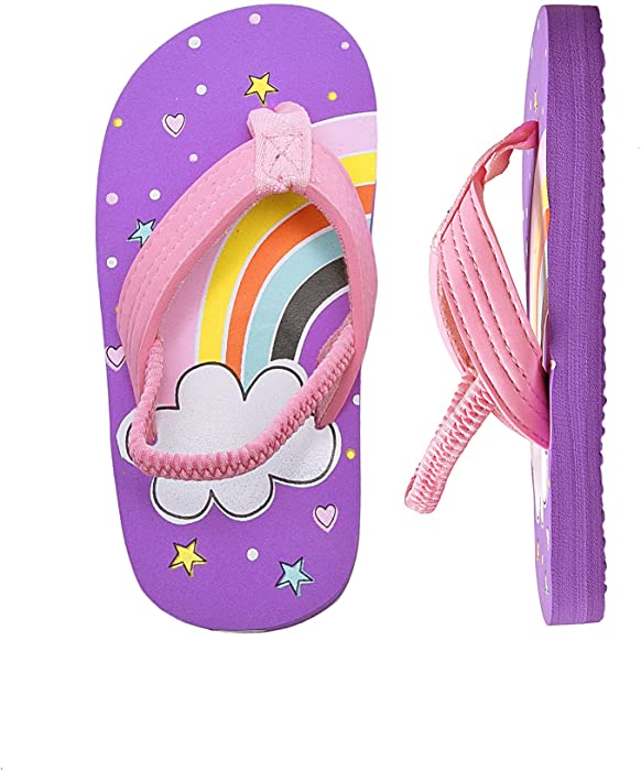 Toddler/Little Kid Flip Flops Girls & Boys Beach Sandals with Back Strap