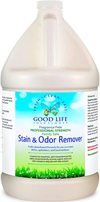 Stain Remover And Odor Eliminator - Mattress, Baby Crib, Pet Bed, Couch, Carpet, Blood, Poop, Vomit, Urine, Incontinence Treatment For Household Maintenance Issues- Plant-Based, Enzyme Formula. 1 Gal