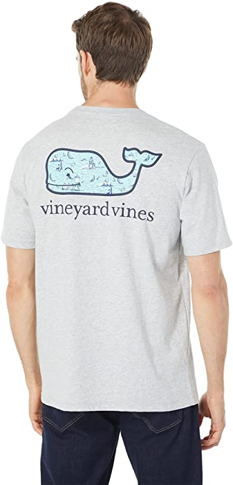 vineyard vines Men's Ss Coastal Scenic Whale Fill Pocket T-Shirt