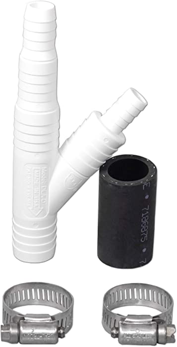 Drain Line Adapter (DLA) With 1/2-inch Barb Fitting for a Water Filter and 7/8-inch Fitting for a Dishwasher (ET116-004, D-50B, DLA-D)
