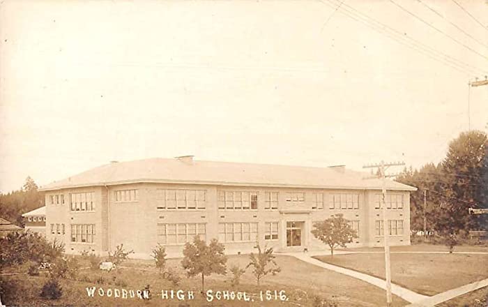 Woodburn Oregon ? High School 1916 Real Photo Vintage Postcard AA43324
