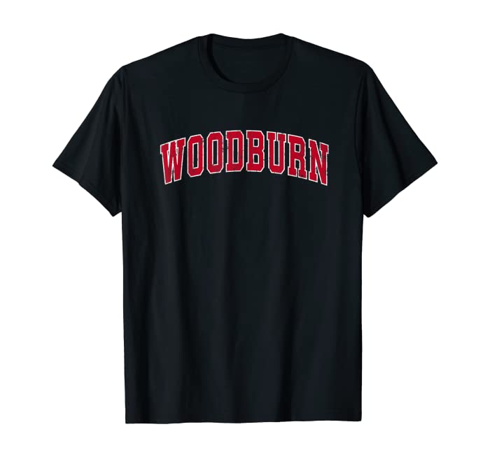 Woodburn Oregon OR Vintage Sports Design Red Design T-Shirt