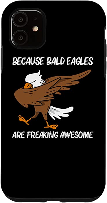 iPhone 11 Cool Eagle For Men Women Dabbing Bald Flying Animal Case