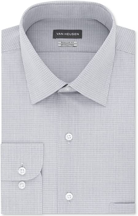 Van Heusen Men's Dress Shirt Regular Fit Check
