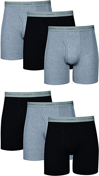 Hanes Men's Underwear Boxer Briefs, Cool Dri Moisture-Wicking Underwear, Cotton No-Ride-Up for Men, Multi-packs Available