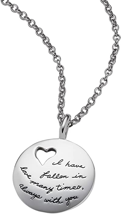 BB Becker Falling in Love 925 Sterling Silver Pendant Jewelry Necklace Gifts for Her Birthday Gifts for girlfriend Wife