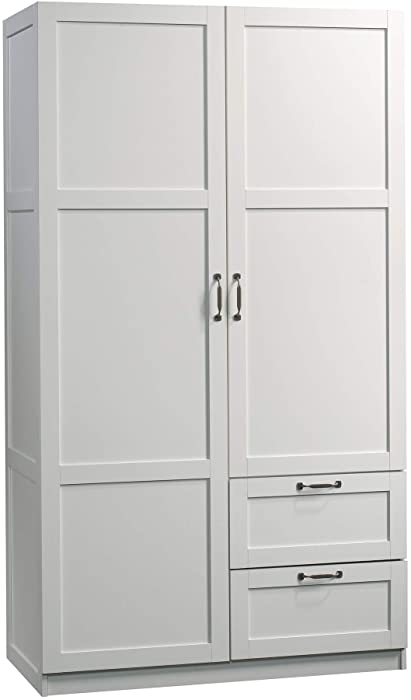 Sauder Large Storage Cabinet, Soft White Finish