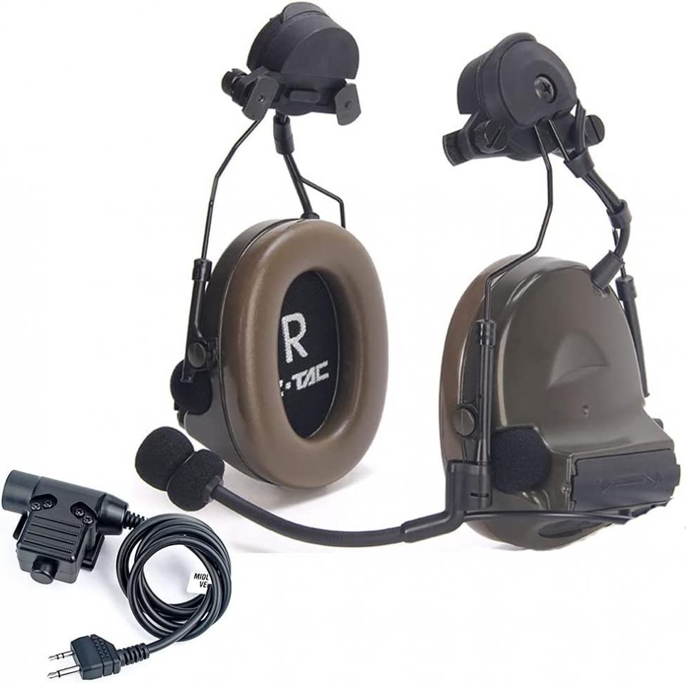 【Z-TAC Official Store】 ZTactical zComta II TacticalHeadset(Z041-FG)+Rotatable Adapter for Wendy (Z149)+ U94 zPTT Kenwoo Push-to-Talk（Z113KEN） NoiseCanceling Sound Collection G:1 Non-Mil OD