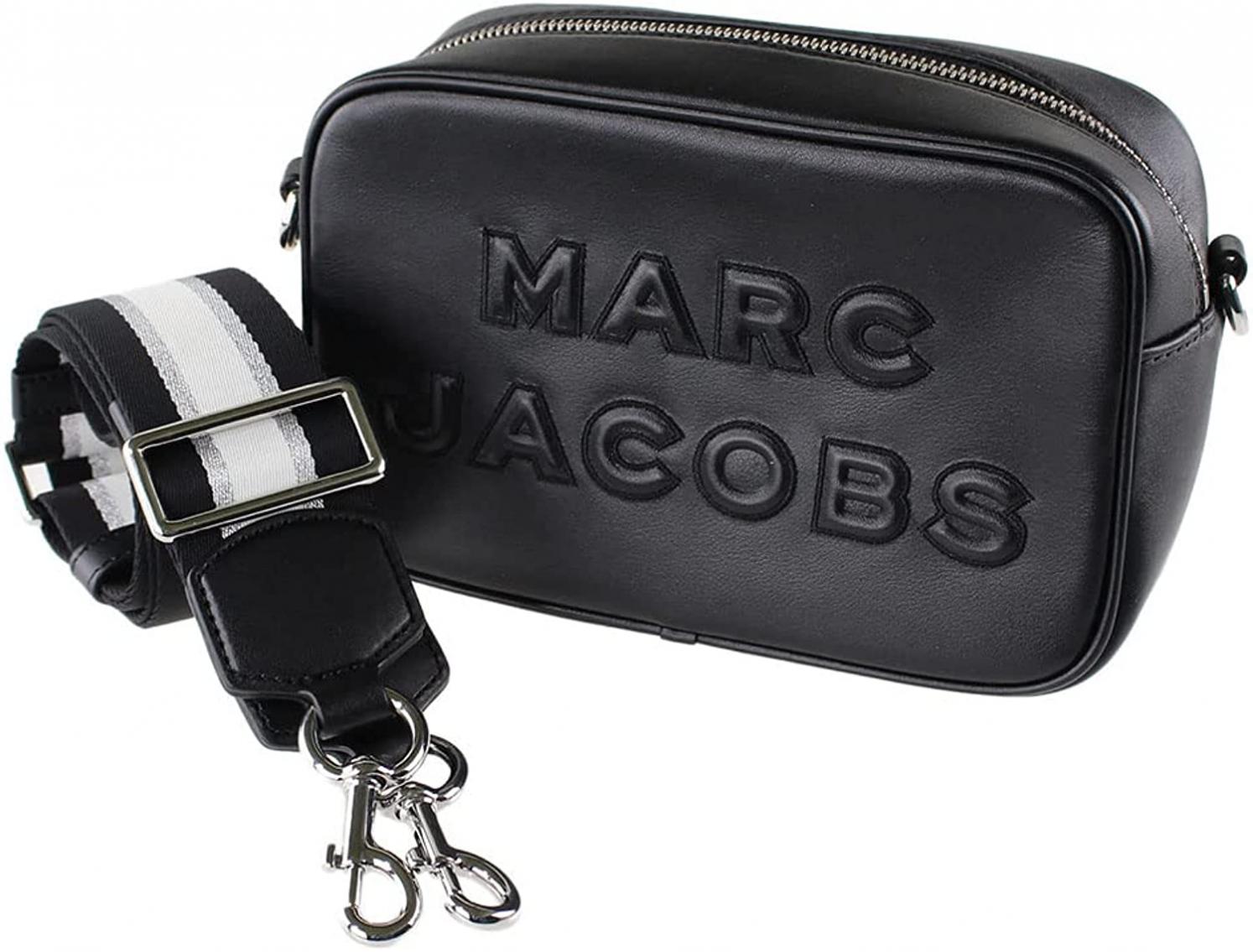 Marc Jacobs M0014465 Black/Silver Hardware Women's Flash Leather Crossbody Bag