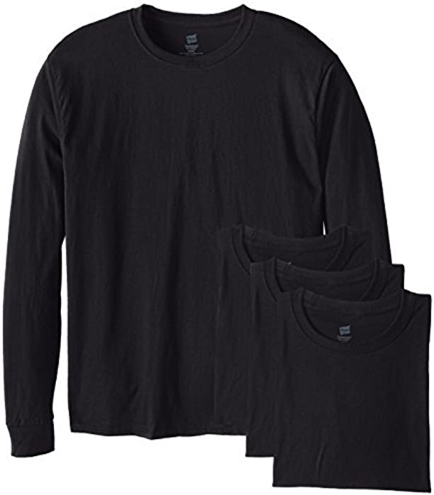 Hanes Men's Essentials Long Sleeve T-shirt Value Pack (4-pack)