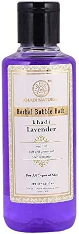 Khadi Natural Herbal Lavender Bubble Bath For All Skin Types (210 ml / 7.11 fl oz)