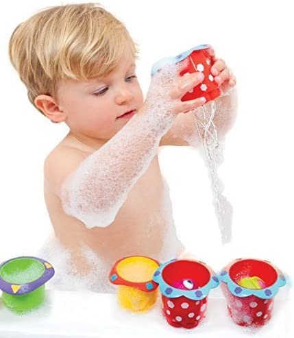 Nuby Bath Time Fun Splish Splash Cups, Pack of 5