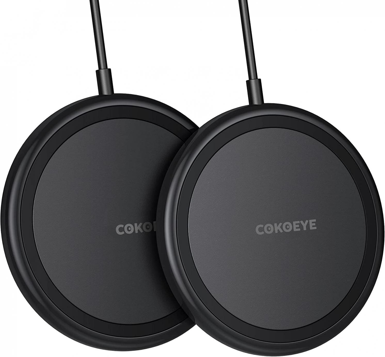 Wireless Charger 2-Pack Qi-Certified 10W for iPhone Wireless Charger Pad COKOEYE, Max Fast Wireless Phone Charger for iPhone 14/14 Plus/14 Pro/14 ProMax/13 Series/12/11/Samsung S22/S21/S20/AirPods Pro