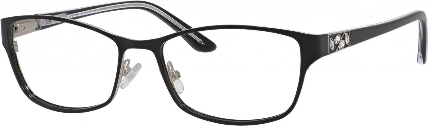 Eyeglasses Saks Fifth Avenue 301 0JBU Shiny Black Ruthenium / 00 Demo Lens