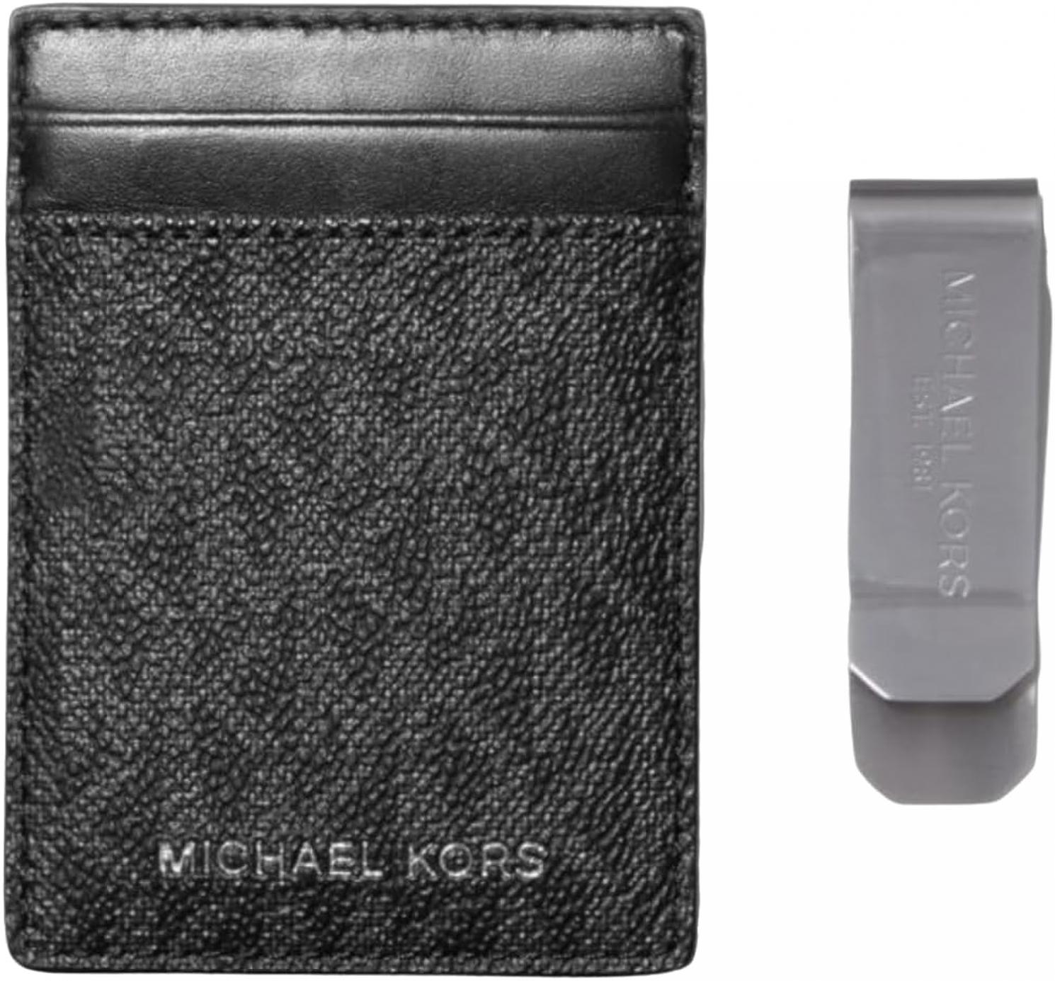 Michael Kors Men’s Gifting Money Clip Card Case Box Set (Black, OS)