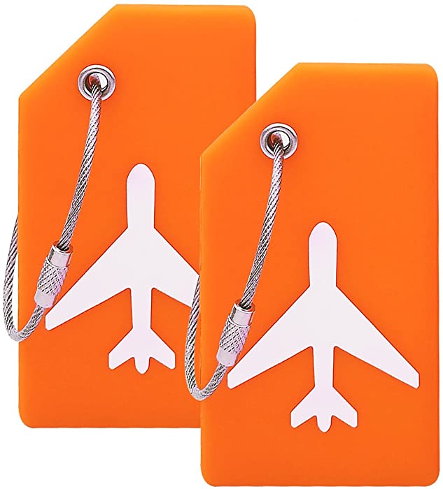 Silicone Luggage Tag With Name ID Card Perfect to Quickly Spot Luggage Suitcase