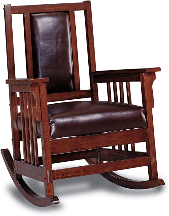 Coaster Home Furnishings CO- Rocking Chair, Tobacco & Dark Brown (600058)