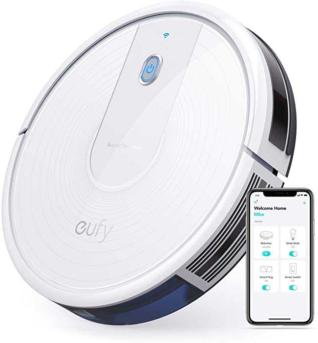 eufy by Anker, BoostIQ RoboVac 15C, Wi-Fi, Upgraded, Super-Thin, 1300Pa Strong Suction, Quiet, Self-Charging Robotic Vacuum Cleaner, Cleans Hard Floors to Medium-Pile Carpets (White)