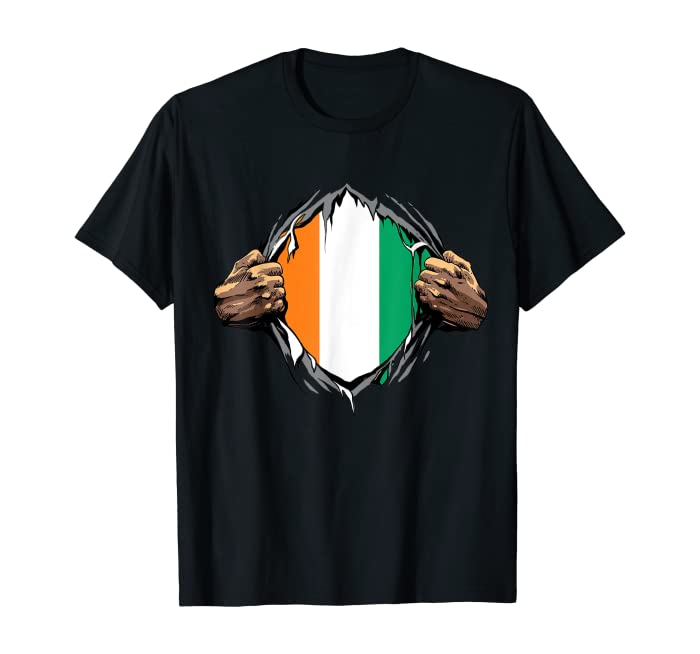 Super Ivorian Heritage Proud Ivory Coast Roots Flag T-Shirt
