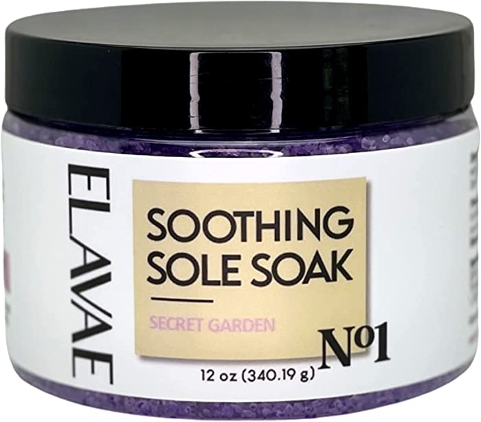 Pedicure Foot Spa Foot Soak with Epsom Salt. Foot Care ELAVAE Soothing Sole Soak - 12oz