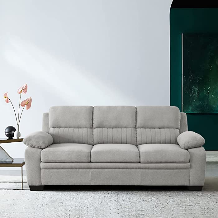 Lexicon Vega Living Room Sofa, Light Gray