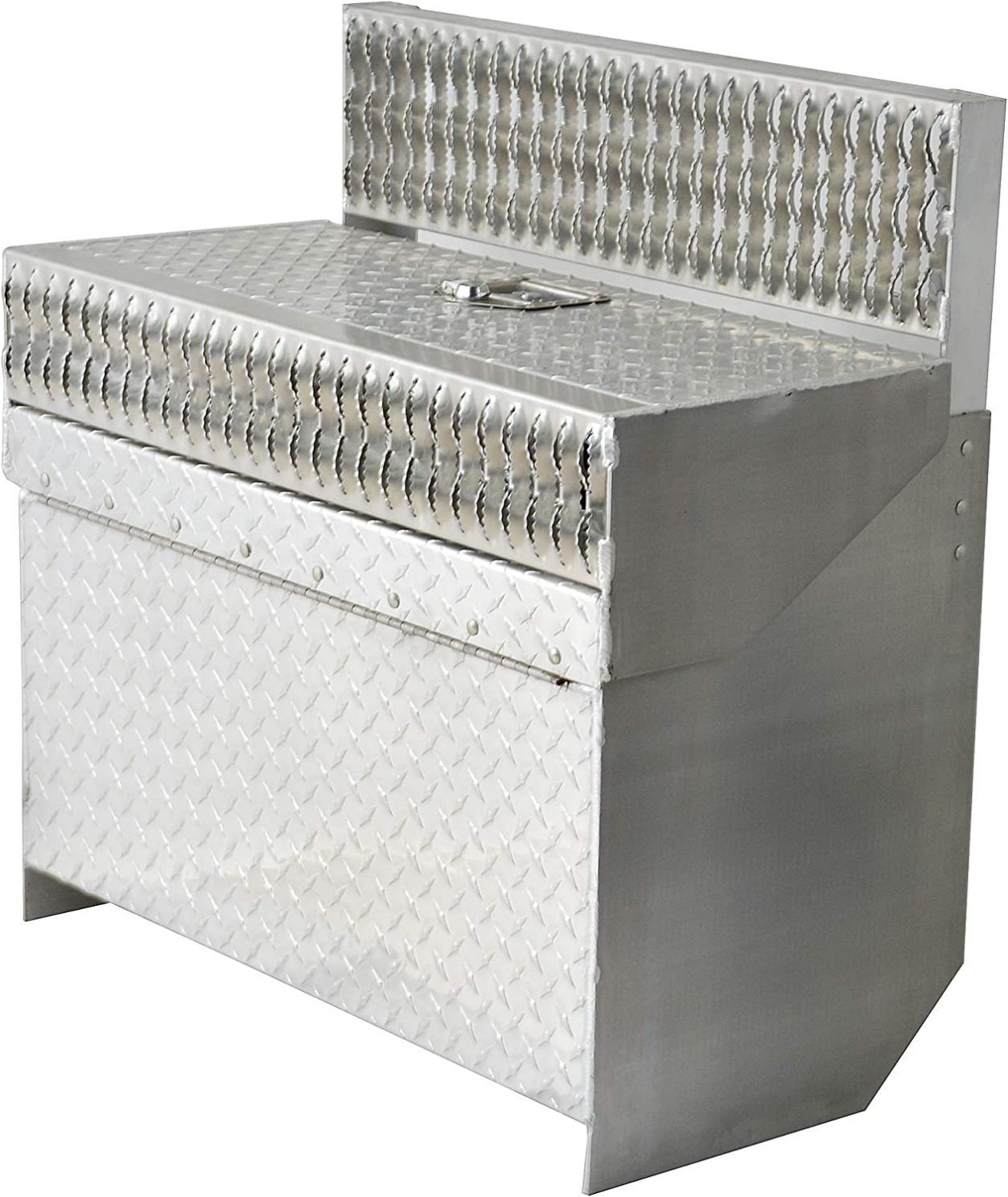 Cab Entry Box Aluminum Diamond Plate, 31 Inch Step Tool Box for Peterbilt 378, 379,389