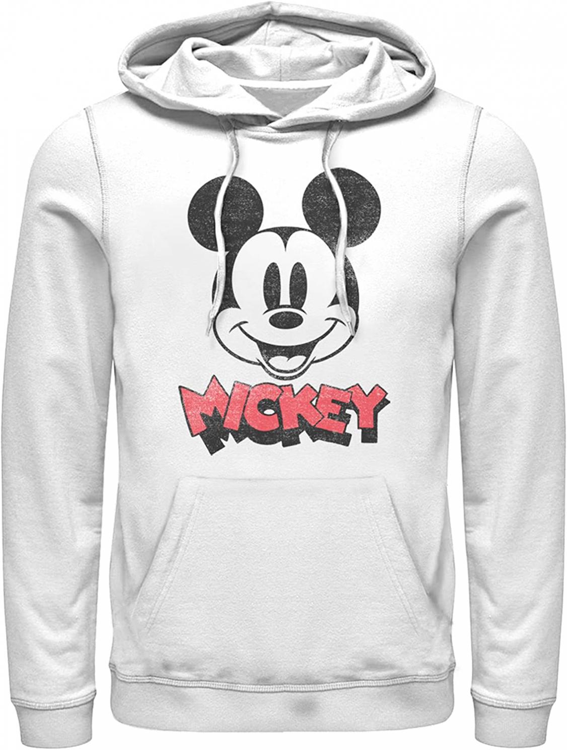 Disney Classic Mickey Heads Up Mens Pullover Hoodie