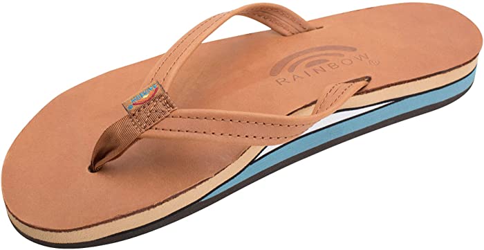 Rainbow Sandals Women’s Double Layer Leather Narrow Strap w/Arch
